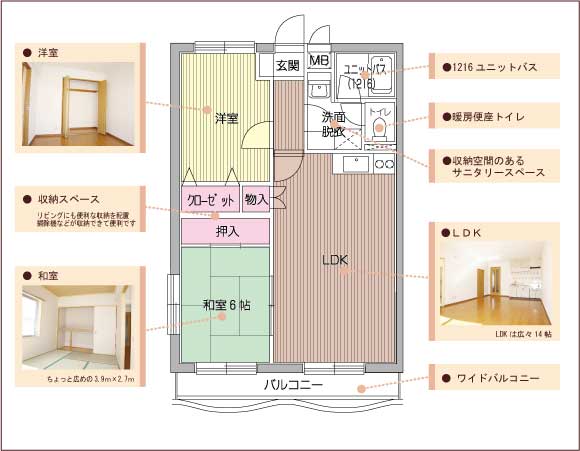 ２ＬＤＫ間取図